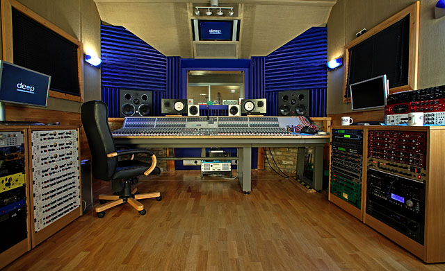 control room at uk recording studios - deep