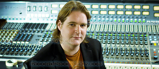 Mike Crossey at the Neve mixing desk at Air Studios London