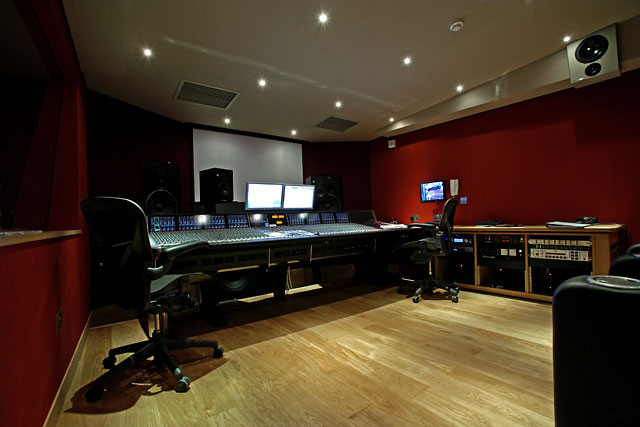 modern world studios with SSL Duality mixing desk