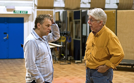 Abbey Road chief engineer Peter Cobbin with Ken Scott in Studio 2