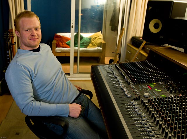 record producer Sonny at Pinna Productions - recording studio control room