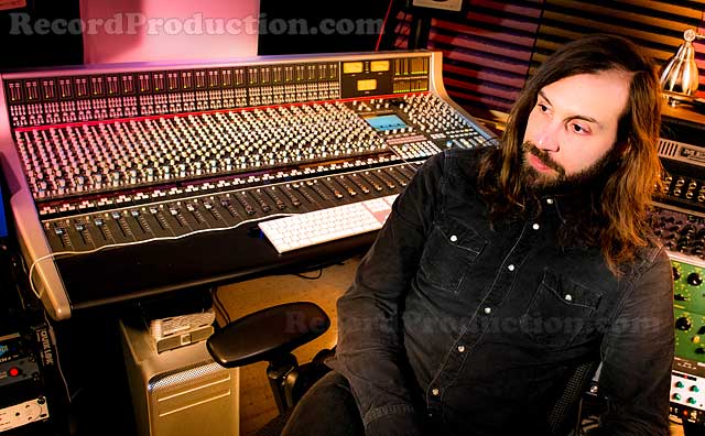 Jamie Gomez Arellano in the control room of his Orgone Studios