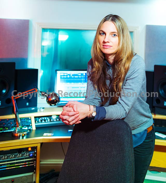 Catherine Marks - record producer in the studio