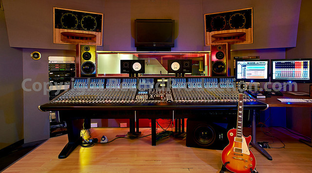 control room of dean street studios with ssl aws 900 mixing desk