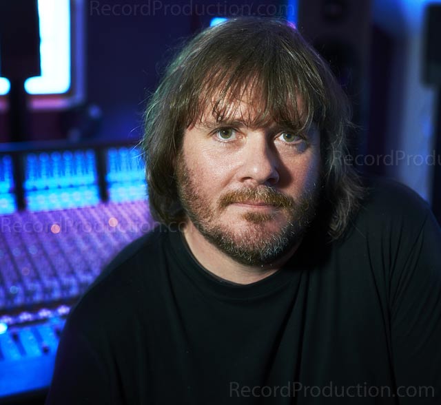 mike exeter behind the ssl mixing board