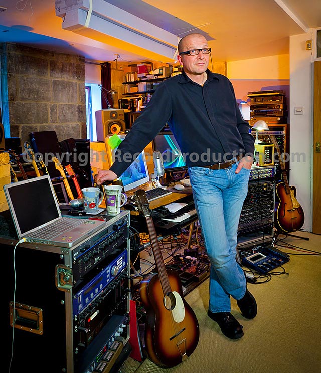 top music producer Stuart Bruce at his recording studio